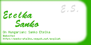 etelka sanko business card